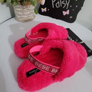 Bebe GIRLS  faux Pink  Rhinestones LOGO